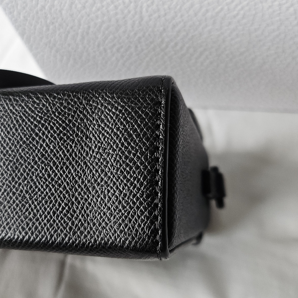 AUTH CHRISTIAN DIOR Montaigne Box Black Grained Calf Leather Bag - Picture 12 of 14